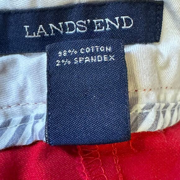 Lands End Size 16 Red Mid Rise Trouser Leg Chico Pants Trousers - Picture 8 of 8